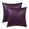 BRAWARM Faux Leather Throw Pillow Covers 20 X 20 Inches Purple Leather Pilow Covers Pack of 2 Solid Dyed Leather Pillowcases for Couch Bed Sofa Garden Home Decorative