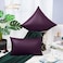 BRAWARM Faux Leather Throw Pillow Covers 20 X 20 Inches Purple Leather Pilow Covers Pack of 2 Solid Dyed Leather Pillowcases for Couch Bed Sofa Garden Home Decorative
