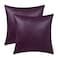 BRAWARM Faux Leather Throw Pillow Covers 20 X 20 Inches Purple Leather Pilow Covers Pack of 2 Solid Dyed Leather Pillowcases for Couch Bed Sofa Garden Home Decorative