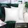 BRAWARM Faux Leather Throw Pillow Covers 20 X 20 Inches White Leather Pilow Covers Pack of 2 Solid Dyed Leather Pillowcases for Couch Bed Sofa Garden Home Decorative