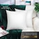 BRAWARM Faux Leather Throw Pillow Covers 20 X 20 Inches White Leather Pilow Covers Pack of 2 Solid Dyed Leather Pillowcases for Couch Bed Sofa Garden Home Decorative