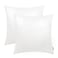 BRAWARM Faux Leather Throw Pillow Covers 20 X 20 Inches White Leather Pilow Covers Pack of 2 Solid Dyed Leather Pillowcases for Couch Bed Sofa Garden Home Decorative