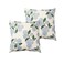 Btyrle Blue Hydrangea Flower Throw Pillow Covers 18x18 Inch Set of 2 Decorative Farmhouse Cotton Linen Floral Pillowcases Square Blue Floral Cushion Covers for Couch Sofa Cream White