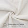 decorUhome Summer Chenille Soft Cozy Throw Pillow Covers 22x22 Set of 2 Modern Farmhouse Boho Velvet Decorative Euro Sham Pillow Cases with Stitched Edge for Couch Sofa Bed Home Decor Cream White