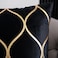 DEZENE 20x20 Inch Gold Velvet Throw Pillow Covers 2 Pack Square Decorative Pillow Cases for Bedroom Sofa Couch Living Room Black