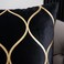 DEZENE 20x20 Inch Gold Velvet Throw Pillow Covers 2 Pack Square Decorative Pillow Cases for Bedroom Sofa Couch Living Room Black