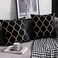 DEZENE 20x20 Inch Gold Velvet Throw Pillow Covers 2 Pack Square Decorative Pillow Cases for Bedroom Sofa Couch Living Room Black