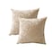 DOKOT Embroidery Throw Pillow Case Covers Square Cushion Cover 100 Cotton with Zipper for Home Decorative 20x20 inches50x50cm Beige 2 Pieces