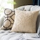 DOKOT Embroidery Throw Pillow Case Covers Square Cushion Cover 100 Cotton with Zipper for Home Decorative 20x20 inches50x50cm Beige 2 Pieces
