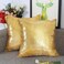 Eternal Beauty Set of 2 Sequin Decorative Pillow Cover Gold Pillow Covers for Couch Sofa Throw Pillows 20 X 20 Inches