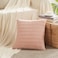 Fancy Homi 2 Packs Blush Pink Decorative Throw Pillow Covers 20x20 Inch for Living Room Couch Bed Sofa Soft Striped Corduroy Square Cushion Case 50x50 cm Rustic Farmhouse Boho Home Decor