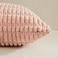 Fancy Homi 2 Packs Blush Pink Decorative Throw Pillow Covers 20x20 Inch for Living Room Couch Bed Sofa Soft Striped Corduroy Square Cushion Case 50x50 cm Rustic Farmhouse Boho Home Decor