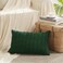 Fancy Homi 2 Packs Boho Dark Green Decorative Throw Pillow Covers 12x20 Inch for Couch Bed Sofa Rustic Modern Farmhouse Home Decor Soft Plush Corduroy Cute Square Cushion Case 30x50 cm