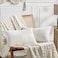Fancy Homi 2 Packs Cream White Lumbar Decorative Throw Pillow Covers 14x24 Inch for Couch Bed Sofa Rustic Farmhouse Boho Home Decor Soft Striped Corduroy Rectangle Accent Cushion Case 35x60 cm