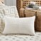 Fancy Homi 2 Packs Cream White Lumbar Decorative Throw Pillow Covers 14x24 Inch for Couch Bed Sofa Rustic Farmhouse Boho Home Decor Soft Striped Corduroy Rectangle Accent Cushion Case 35x60 cm