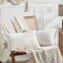 Fancy Homi 2 Packs Cream White Lumbar Decorative Throw Pillow Covers 14x24 Inch for Couch Bed Sofa Rustic Farmhouse Boho Home Decor Soft Striped Corduroy Rectangle Accent Cushion Case 35x60 cm