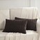 Fancy Homi 2 Packs Dark Brown Lumbar Decorative Throw Pillow Covers 12x24 Inch for Living Room Couch Bed Sofa Rustic Farmhouse Boho Home Decor Soft Striped Corduroy Rectangle Cushion Case 30x60 cm