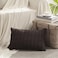 Fancy Homi 2 Packs Dark Brown Lumbar Decorative Throw Pillow Covers 12x24 Inch for Living Room Couch Bed Sofa Rustic Farmhouse Boho Home Decor Soft Striped Corduroy Rectangle Cushion Case 30x60 cm