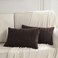Fancy Homi 2 Packs Dark Brown Lumbar Decorative Throw Pillow Covers 12x24 Inch for Living Room Couch Bed Sofa Rustic Farmhouse Boho Home Decor Soft Striped Corduroy Rectangle Cushion Case 30x60 cm