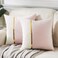 Fancy Homi 2 Packs Decorative Throw Pillow Covers 20x20 Inch for Living Room Couch Bedroom Blush Pink and White Velvet Patchwork with Gold Leather Luxury Modern Home Decor Cute Cushion Case 50x50 cm