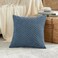 Fancy Homi 2 Packs Dusty Blue Decorative Throw Pillow Covers 16x16 Inch for Couch Bed Sofa Modern Farmhouse Boho Home Decor Soft Cute Plush Corduroy Cushion Case 40x40 CM