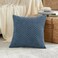 Fancy Homi 2 Packs Dusty Blue Decorative Throw Pillow Covers 16x16 Inch for Couch Bed Sofa Modern Farmhouse Boho Home Decor Soft Cute Plush Corduroy Cushion Case 40x40 CM