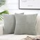Fancy Homi 2 Packs Grey Decorative Throw Pillow Covers 20x20 Inch for Living Room Couch Bed Sofa Rustic Farmhouse Boho Home Decor Soft Corss Corduroy Patchwork Accent Square Cushion Case 50x50 cm