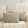 Fancy Homi 2 Packs Taupe Lumbar Decorative Throw Pillow Covers 12x24 Inch for Living Room Couch Bed Sofa Rustic Farmhouse Boho Home Decor Soft Striped Corduroy Rectangle Cushion Case 30x60 cm