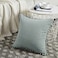 Fancy Homi Pack of 2 Farmhouse Boho Decorative Throw Pillow Covers with Pompoms Soft Corduroy Solid Square Cushion Cases Set for Couch Sofa Bedroom Car Living Room 20x20 Inch50x50 cm Grey Blue