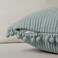 Fancy Homi Pack of 2 Farmhouse Boho Decorative Throw Pillow Covers with Pompoms Soft Corduroy Solid Square Cushion Cases Set for Couch Sofa Bedroom Car Living Room 20x20 Inch50x50 cm Grey Blue