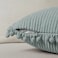 Fancy Homi Pack of 2 Farmhouse Lumbar Decorative Throw Pillow Covers with Pompoms Soft Corduroy Solid Rectangle Cushion Cases Set for Couch Sofa Bedroom Living Room 14x24 Inch35x60 cm Grey Blue