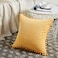 Fancy Homi Pack of 2 Yellow Decorative Throw Pillow Covers 20x20 with Pompoms Soft Corduroy Accent Solid Square Cushion Cases Set for Couch Sofa Bedroom Car Living Room 20x20 Inch50x50 cm Yellow