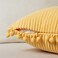 Fancy Homi Pack of 2 Yellow Decorative Throw Pillow Covers 20x20 with Pompoms Soft Corduroy Accent Solid Square Cushion Cases Set for Couch Sofa Bedroom Car Living Room 20x20 Inch50x50 cm Yellow