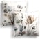 Qesonoo Flower Throw Pillow Covers 20x20 Set of 2 Cozy Flowers Pillow Cushion Cases Modern Decorative Square Pillowcases for Sofa Couch Bedroom Living Room Car Seat
