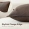Foindtower Pack of 2 Decorative Linen Solid Throw Pillow Covers Soft Accent Cushion Case Boho Farmhouse Neutral Pillowcase for Couch Sofa Bedroom Living Room Home Decor 18 x 18 Inch Reddish Brown