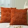 GEEORY Fall Pillow Covers 18 x 18 Inch Set of 2 Fall Decorations Pumpkins Soft Plush Fluffy Faux Fur Wool Decorative Autumn Farmhouse Cushion Case for Sofa Rust GC01918
