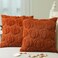 GEEORY Fall Pillow Covers 18 x 18 Inch Set of 2 Fall Decorations Pumpkins Soft Plush Fluffy Faux Fur Wool Decorative Autumn Farmhouse Cushion Case for Sofa Rust GC01918