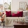 GIGIZAZA Burgundy Velvet Pillow Covers Pack of 2 Throw Pillows Soft Solid Covers 16x16 Decorative Couch Small Cushion Covers Used for Chrismas Room DecorLiving RoomBedroomSofa