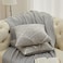 GIGIZAZA Decorative Couch Pillow Covers 24 x24Sofa Thick Cushion Pillow CoversSquare Grey Luxury Pillows 2 Set
