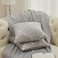 GIGIZAZA Decorative Couch Pillow Covers 24 x24Sofa Thick Cushion Pillow CoversSquare Grey Luxury Pillows 2 Set