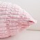 HERAYLI Corduroy Decorative Throw Pillow Covers Boho Stripe Soft Square Cushion Case Home Decor for Living Room Couch Bed Sofa Set of 2 Pack Pink 18x18 Inch
