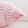 HERAYLI Corduroy Decorative Throw Pillow Covers Boho Stripe Soft Square Cushion Case Home Decor for Living Room Couch Bed Sofa Set of 2 Pack Pink 18x18 Inch