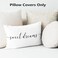 HONLUNG White Decorative Pillow Covers Decorative Pillows for Bed Sweet Dreams Pillow Covers 12x20 Decor for Couch Bed Bedroom Dorm