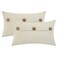 HWY 50 Cream White Chenille Throw Pillow Covers 12x20 Inch with Triple Buttons Soft Farmhouse Accent Decorative Cushion Cases for Couch Sofa Bed Living Room Pack of 2 Rectangle