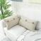 HWY 50 Cream White Chenille Throw Pillow Covers 12x20 Inch with Triple Buttons Soft Farmhouse Accent Decorative Cushion Cases for Couch Sofa Bed Living Room Pack of 2 Rectangle