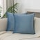 JIAHANNHA Velvet Stone BlueGrey Light Blue Throw Pillow Covers Pack of 2 Decorative Soft for Couch Sofa Bedroom Livingroom Car 1818 Inches