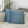 JIAHANNHA Velvet Stone BlueGrey Light Blue Throw Pillow Covers Pack of 2 Decorative Soft for Couch Sofa Bedroom Livingroom Car 1818 Inches