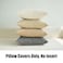JOJUSIS Pack of 4 Decorative Throw Pillow Covers Farmhouse Boho Home Decor Striped Corduroy Square Pillowcases Neutral 18 x 18 Inch