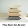 JOJUSIS Pack of 4 Decorative Throw Pillow Covers Farmhouse Boho Home Decor Striped Corduroy Square Pillowcases Neutral 18 x 18 Inch