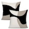 KAIOUS Black Beige Cream Decorative Throw Pillow Covers for Couch Sofa Bed Living Room Bedroom 18x18 inches Set of 2